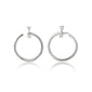 Sterling Silver Large Galaxy Wrap Hoop Earrings with White Sapphires