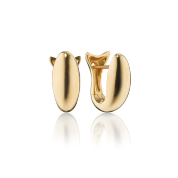 18K Gold Large Perseverance Huggie Earrings
