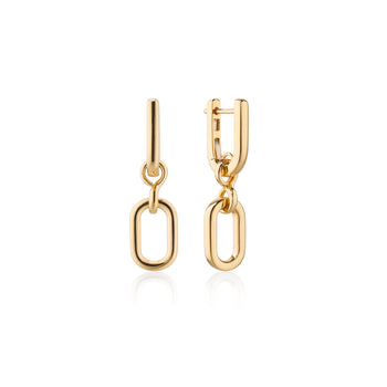 Infinity 18K Gold Drop Earrings