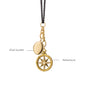 "Adventure" Global Compass and Oval Locket Charm Necklace