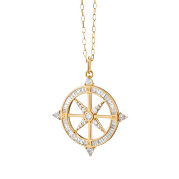 “Adventure” Diamond Compass Necklace