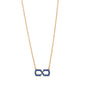 “The Symbol” Blue Sapphire Infinity Necklace