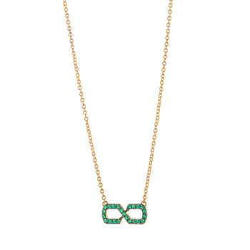 “The Symbol” Emerald Infinity Necklace