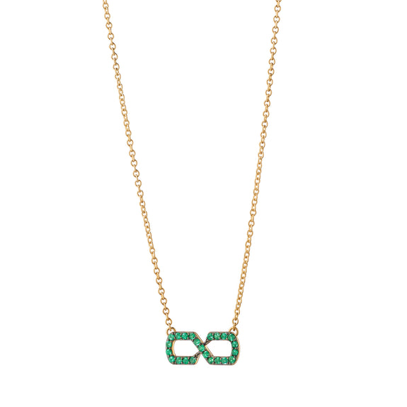 
  
    “The Symbol” Emerald Infinity Necklace
  
