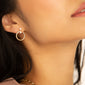 18K Gold Midi Galaxy Wrap Hoop Earrings with Diamonds