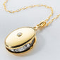 Infinity Diamond & Gold Locket Necklace