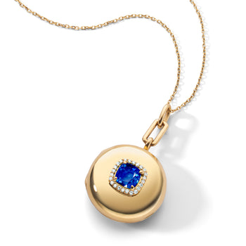 Special Edition Blue Sapphire and Diamond Locket