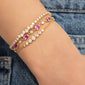 Special Edition Pink Sapphire Tennis Bracelet in 18K Gold