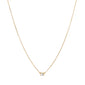 Recycled 18K Yellow Gold and Trillion Diamond Necklace, 1 Diamond