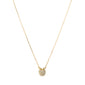 Recycled 18K Yellow Gold and Round Diamond Apple Necklace