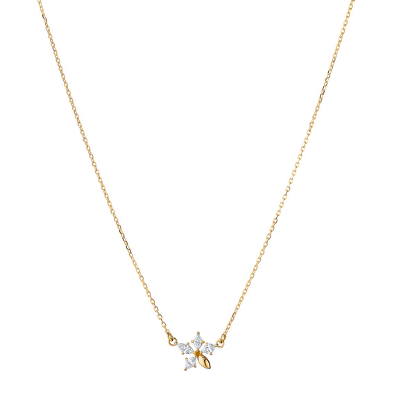 
  
    Recycled 18K Yellow Gold and Marquis Diamond Star Necklace
  
