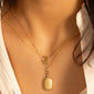 We’re All Mad Here 18K Yellow Gold Necklace with Slim Britt Locket