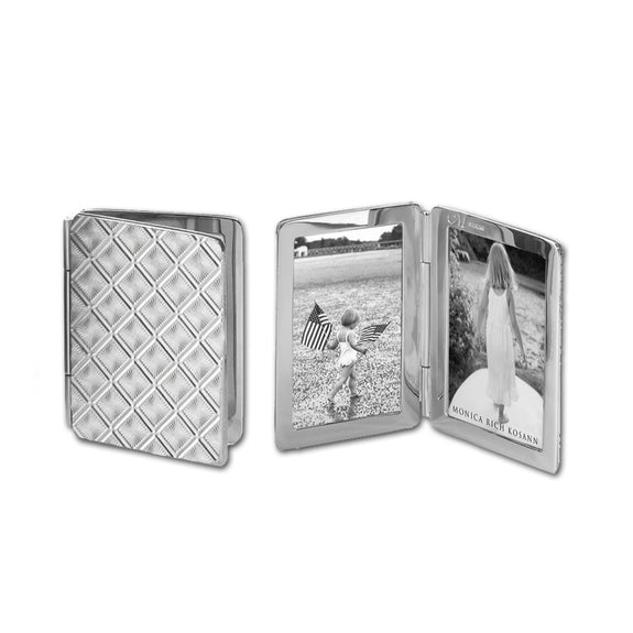 
  
    Diamond Pattern Image Case in sterling silver, 2 photos
  
