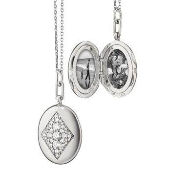 “Charlotte” Sterling Silver Locket Necklace