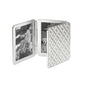 Small Diamond Pattern Image Case in sterling silver, 3 photos