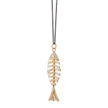 Diamond Deco Fish Necklace