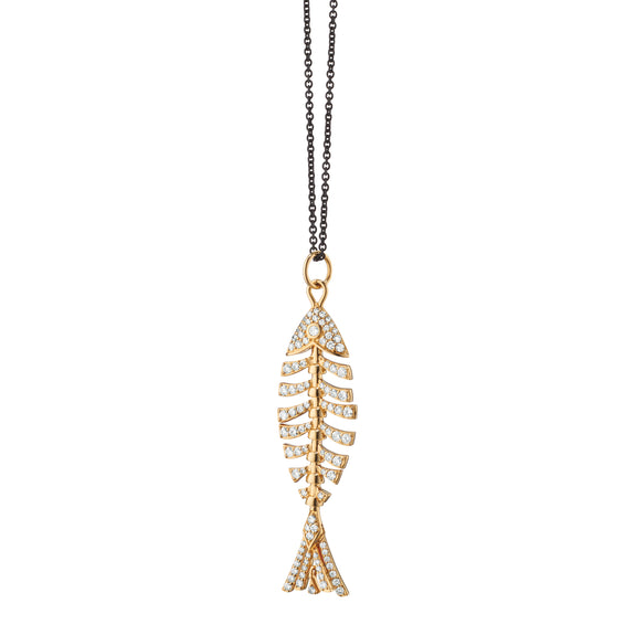 
  
    Diamond Deco Fish Necklace
  
