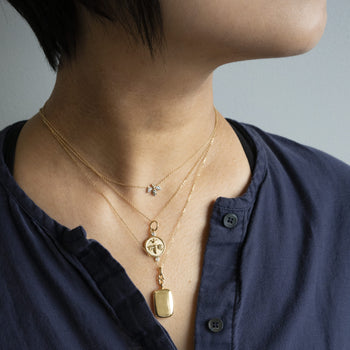 Diamond Critter Bee “Creativity” Charm Necklace