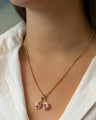 Special Edition Vintage Pink Spinel Stars and Diamond Necklace