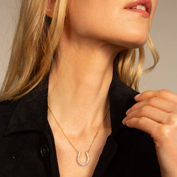 The Horseshoe Necklace with Diamonds