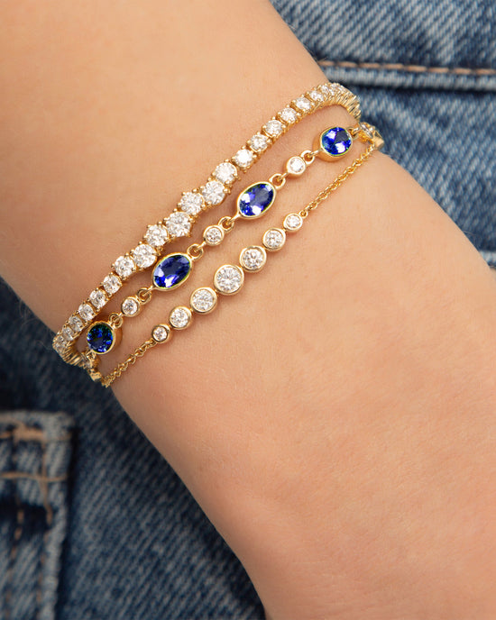 Limited Edition Oval Blue Sapphire Tennis Bracelet