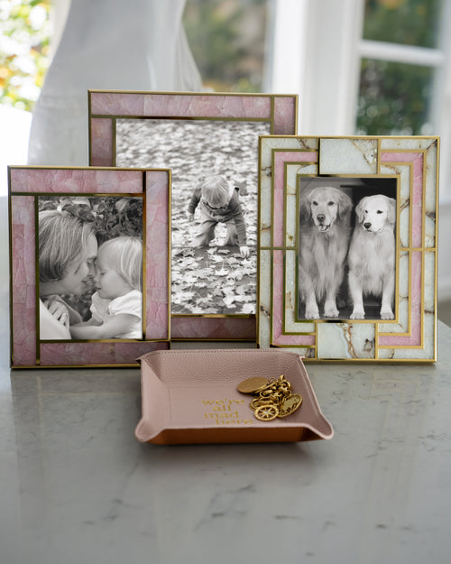 Pink Frames & Leather Catchall