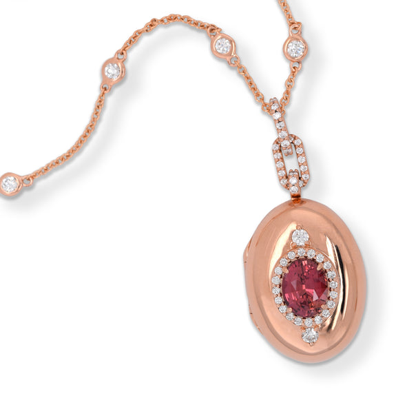 
  
    Special Edition Padparadscha Sapphire and Diamond Locket
  
