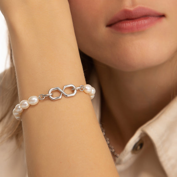 Diamond Infinity Bracelet 1/4 ct tw Round-cut Sterling Silver | Kay
