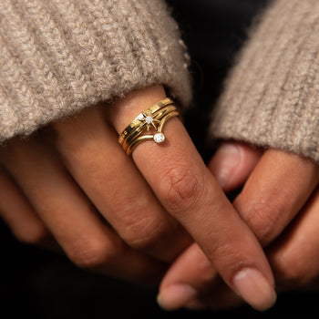 "Manifest" Star Poesy Stackable Ring