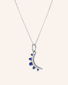September Sapphire “Moon” Birthstone Necklace