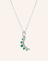 May Emerald “Moon” Birthstone Necklace