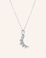 March Aquamarine “Moon” Birthstone Necklace