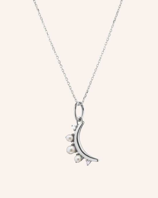 June Pearl “Moon” Birthstone Necklace