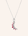 July Ruby “Moon” Birthstone Necklace