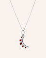 January Garnet Moon Sterling Silver Birthstone Necklace