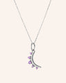 February Amethyst “Moon” Birthstone Necklace
