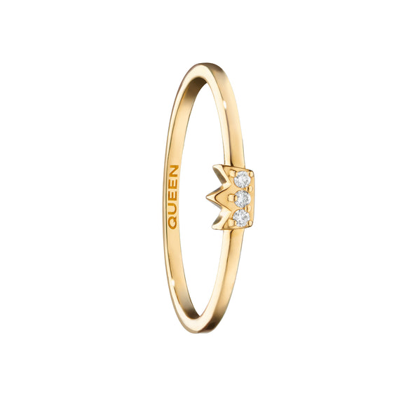 
  
    Tiara Poesy Stackable Ring in 18K Gold with Diamonds
  
