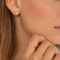 Tiara Poesy Stackable Ring and Earring in 18K Gold with Diamonds