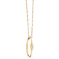 Tiara Poesy Ring Necklace in 18K Gold with Diamonds