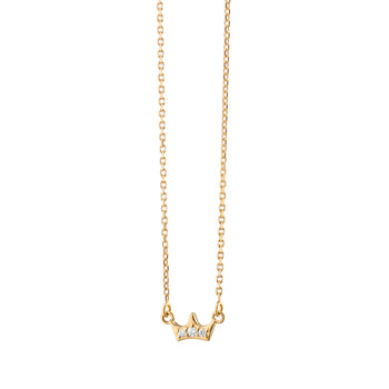 Tiara Necklace in 18K Gold with Diamonds