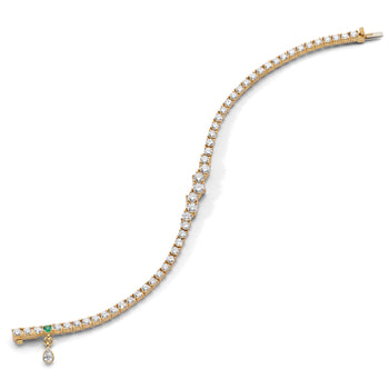 Classic Diamond Tennis Bracelet with Staggered Center Stones
