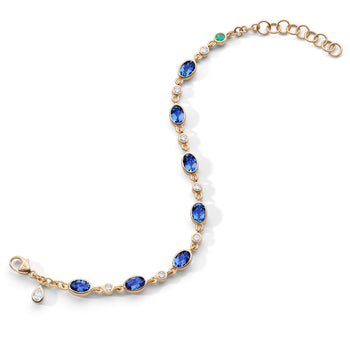 Limited Edition Blue Sapphire Tennis Bracelet in 18K Gold