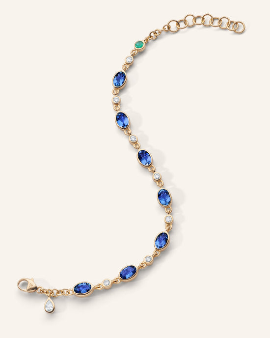 Limited Edition Oval Blue Sapphire Tennis Bracelet