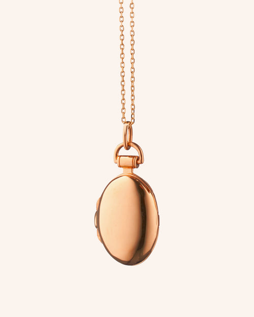 18K Rose Gold Petite "Anna" Locket Necklace