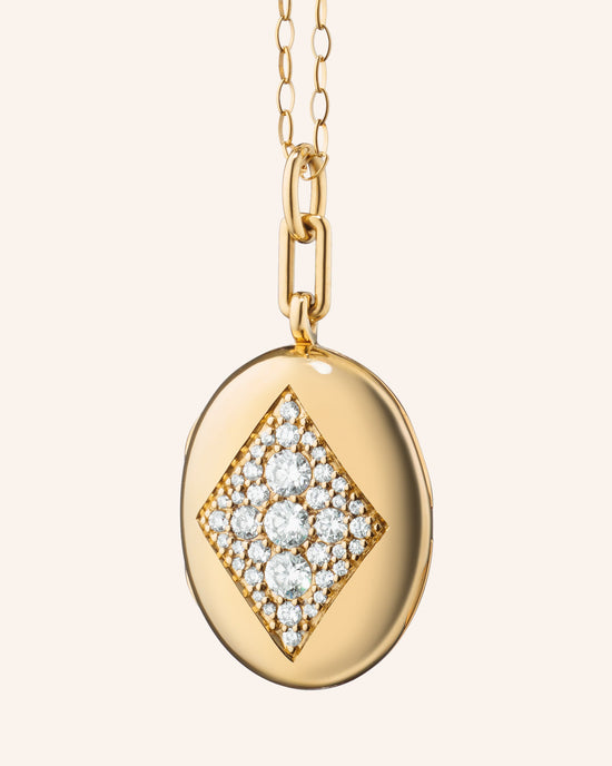 Charlotte Gold Locket Necklace