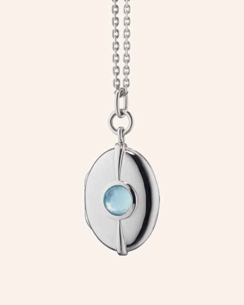 "Ava" Stone Locket Necklace