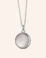 18K White Gold Petite Round Two-Sided Locket