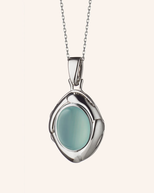 Petite Locket with Center Calcite Stone