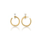 18K Gold Midi Galaxy Wrap Hoop Earrings with Diamonds
