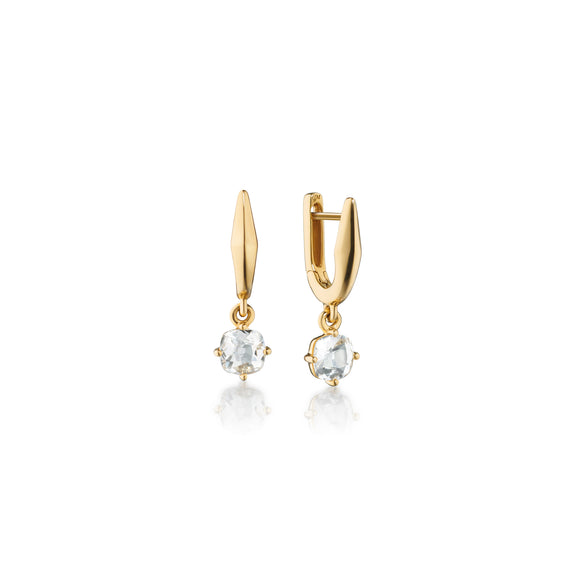 
  
    18K Gold “Points North” Earrings with Rock Crystal
  
